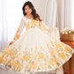 Floral Organza Silk Kali Anarkali Suit Set – Elegant Wedding Collection
