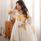Floral Organza Silk Kali Anarkali Suit Set – Elegant Wedding Collection