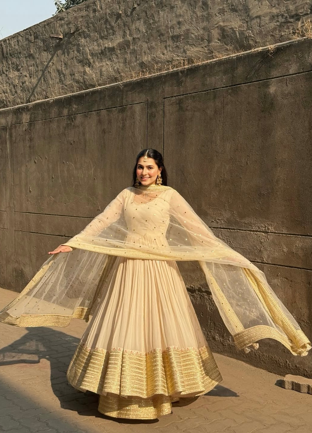 Designer Georgette Ethnic Wear Set with Dupatta