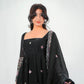 Elegant Pearl Lace Two Tone Fandy Silk Gown Set – Designer Party Wear