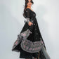 Elegant Pearl Lace Two Tone Fandy Silk Gown Set – Designer Party Wear