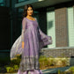 Elegant Pearl Lace Two Tone Fandy Silk Gown Set – Designer Party Wear