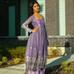 Elegant Pearl Lace Two Tone Fandy Silk Gown Set – Designer Party Wear