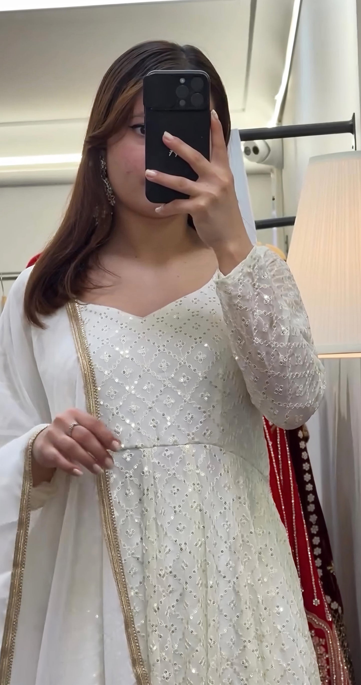 Premium Off White Anarkali Suit Set ✨