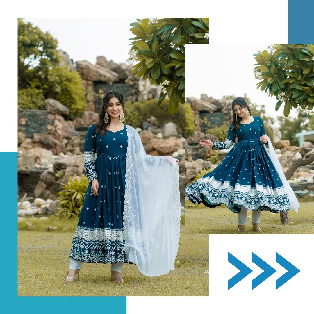 Royal Look Anarkali with Dupatta