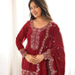 Graceful Glass Roman Silk Farshi Shalwar Suit – Embroidered Festive Collection