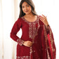 Graceful Glass Roman Silk Farshi Shalwar Suit – Embroidered Festive Collection