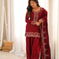 Graceful Glass Roman Silk Farshi Shalwar Suit – Embroidered Festive Collection