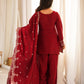 Graceful Glass Roman Silk Farshi Shalwar Suit – Embroidered Festive Collection