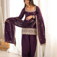 Royal Glass Roman Silk Farshi Shalwar Suit – Sequins &amp; Jari Festive Elegance