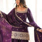 Royal Glass Roman Silk Farshi Shalwar Suit – Sequins &amp; Jari Festive Elegance