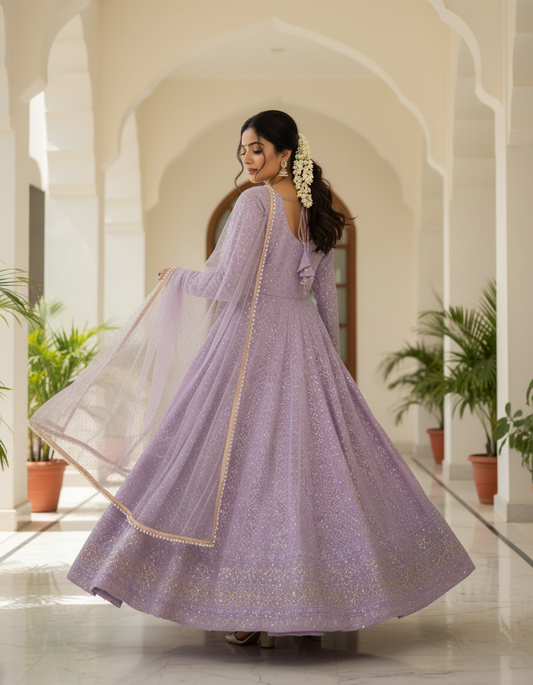 Heavy Zari Embroidered Traditional Suit Set