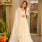 Royal Look Off White Anarkali Outfit