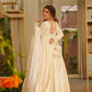 Royal Look Off White Anarkali Outfit