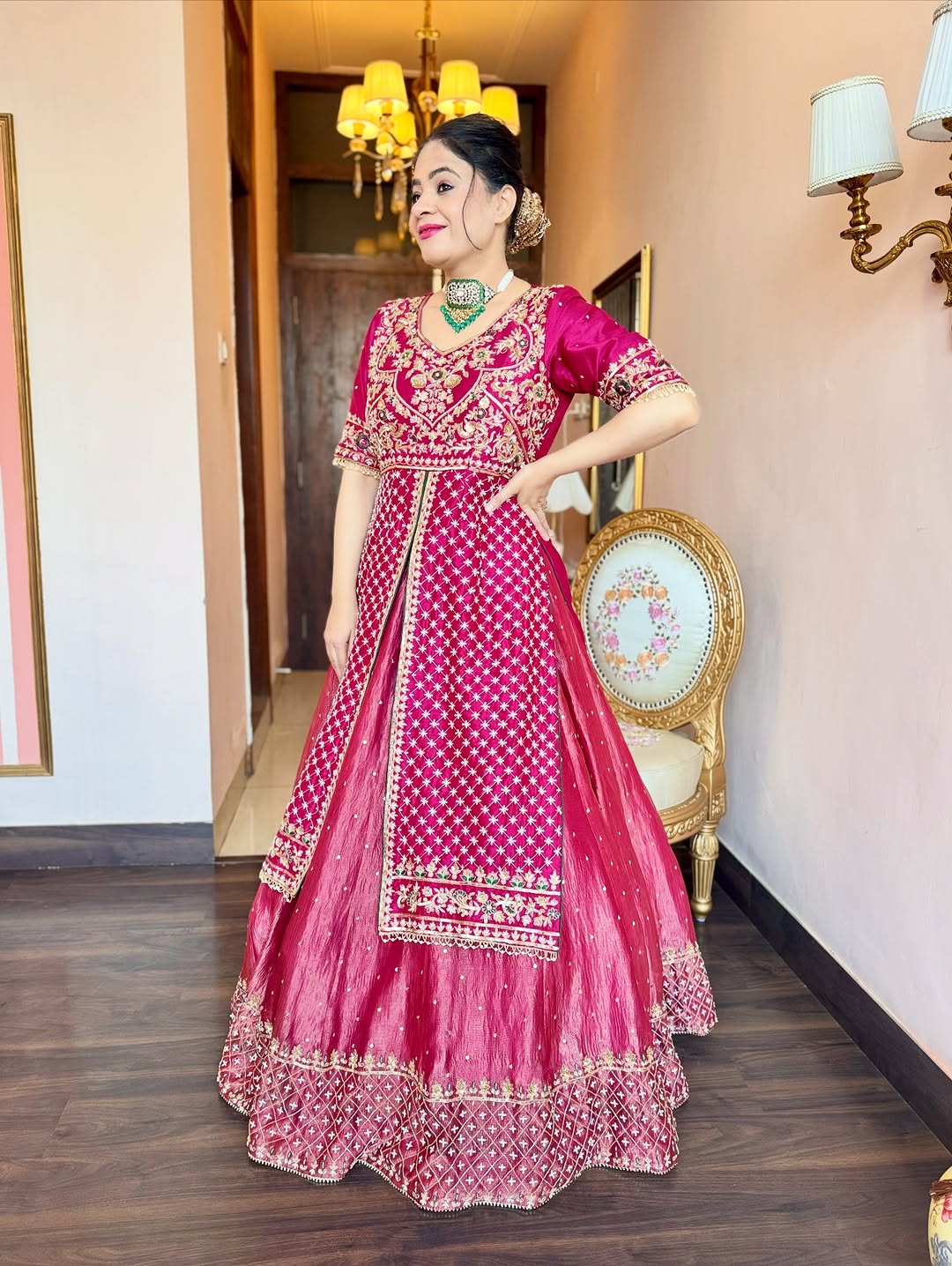 Royal Look Crop Top Lehenga Set for Women