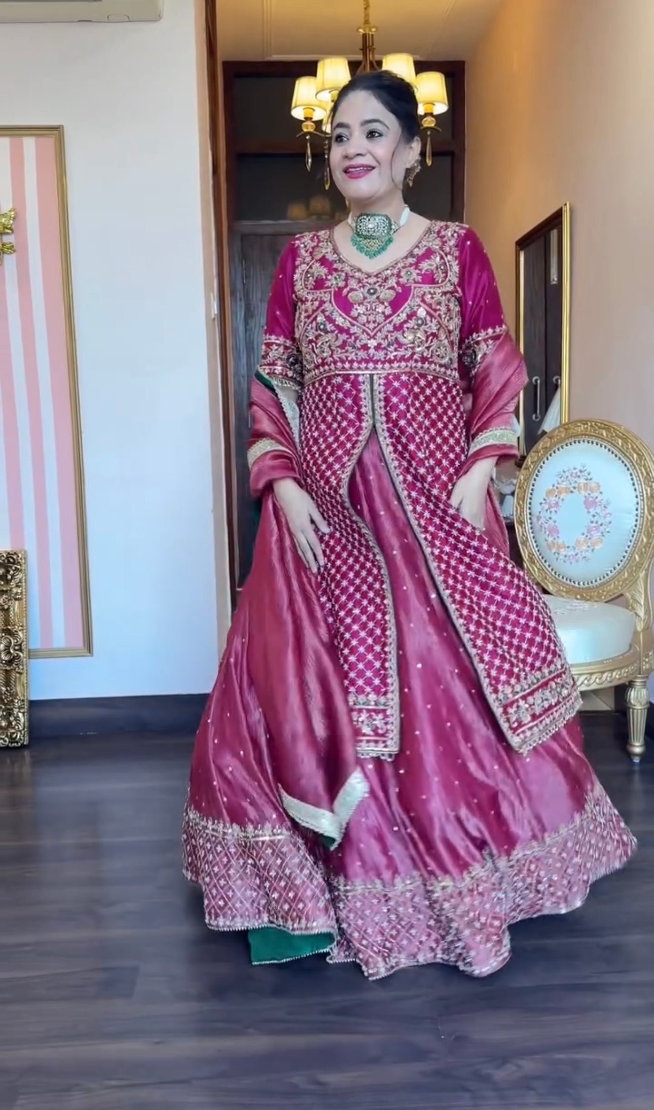 Royal Look Crop Top Lehenga Set for Women