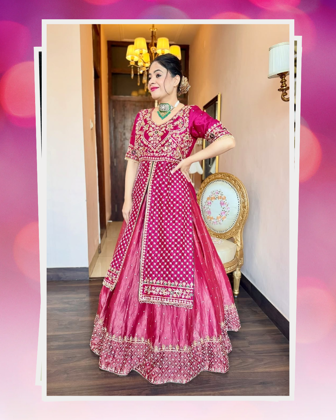Royal Look Crop Top Lehenga Set for Women