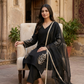 Elegant Roman Silk Embroidered Party Wear Set