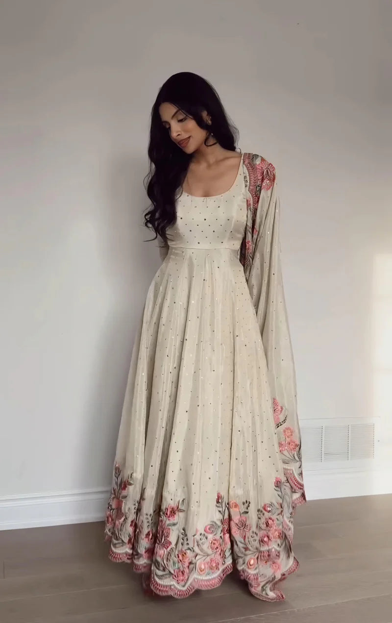 Noorani Heavy Pure Vichitra Silk Gown