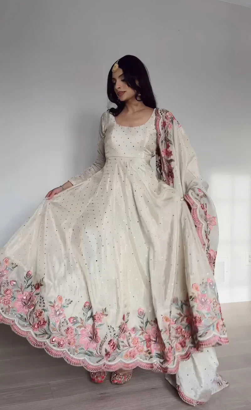 Noorani Heavy Pure Vichitra Silk Gown